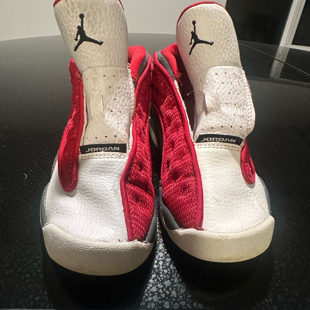 Jordan Red and White Athletic Shoes